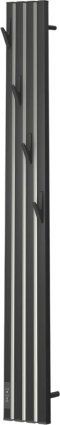 Полотенцесушитель электрический Point Пиано PN19722BC 15x120, черный, хром