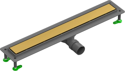 Душевой трап (лоток) CTESI Flow Line Gold 700 с решеткой и опорами