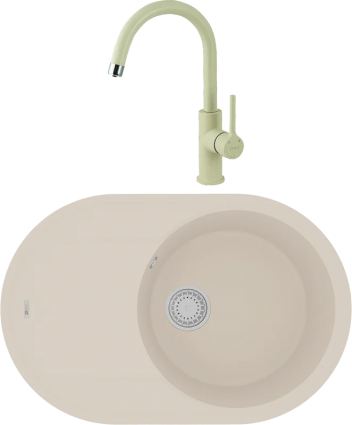 Комплект Мойка кухонная Lemark Lacha 760 9910060 шампань + Смеситель Comfort LM3073PSH шампань