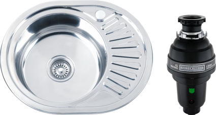 Комплект Мойка кухонная РМС MD6 MG6-5745OVL L + Измельчитель Bone Crusher BC 1000-AS
