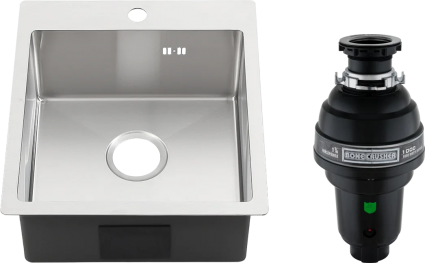 Комплект Мойка кухонная Melana ProfLine R44485H сатин + Измельчитель Bone Crusher BC 1000-AS