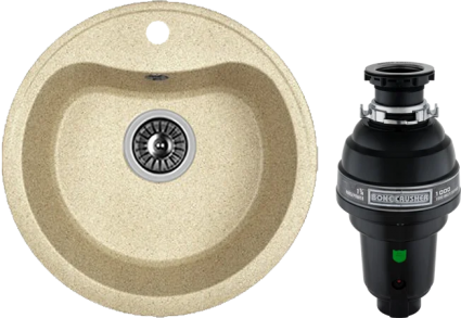 Комплект Мойка кухонная Dr. Gans Dora терра + Измельчитель Bone Crusher BC 1000-AS