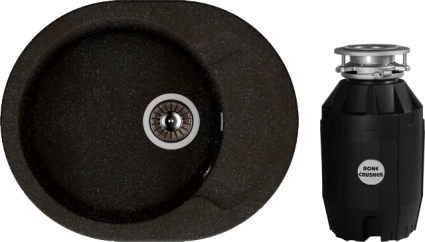 Комплект Мойка кухонная Dr. Gans Berta 580 черный + Измельчитель Bone Crusher BC 810-AS