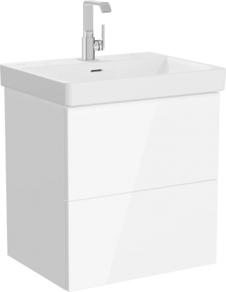Тумба с раковиной VitrA Metropole Pure 60 с подсветкой, глянцевая белая