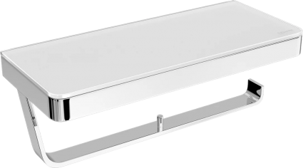 Держатель туалетной бумаги Lemark Glass line 9721040 хром, белый