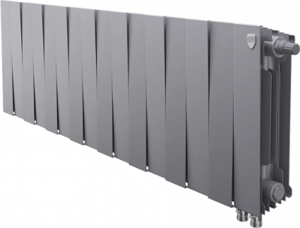 Радиатор биметаллический Royal Thermo Piano Forte 300 VDR80 16 секций, межосевое расстояние 8 см, silver satin