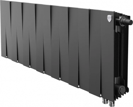 Радиатор биметаллический Royal Thermo Piano Forte 300 VDR80 14 секций, межосевое расстояние 8 см, noir sable