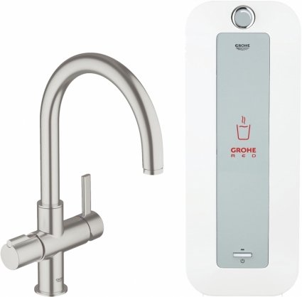 Смеситель Grohe Red Duo 30079DC0 для кухонной мойки, с водонагревателем