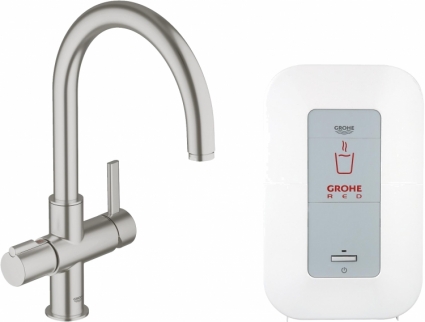 Смеситель Grohe Red Duo 30083DC0 для кухонной мойки, с водонагревателем