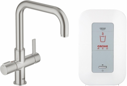 Смеситель Grohe Red Duo 30145DC0 для кухонной мойки, с водонагревателем