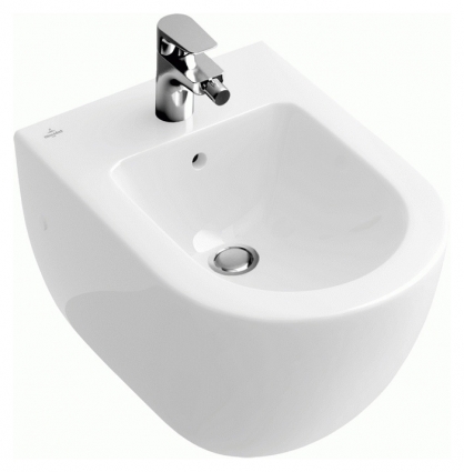 Биде подвесное Villeroy & Boch Subway 2.0 5400 00R1 alpin, Сeramicplus