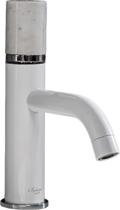 Смеситель для раковины Boheme Stick 121-W-MR-W белый, белый мрамор