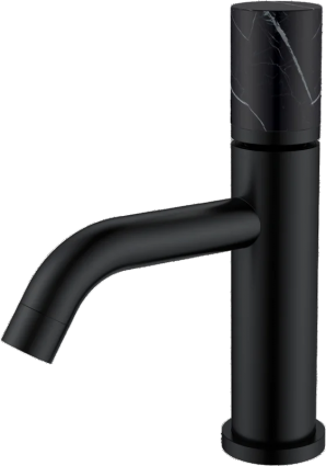 Смеситель для раковины Boheme Stick 121-B-MR-B черный, черный мрамор