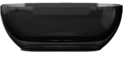 Ванна из полиэфирной смолы Abber Kristall AT9703 Onyx 170x75 см, отдельностоящая, овальная, с донным клапаном, черная
