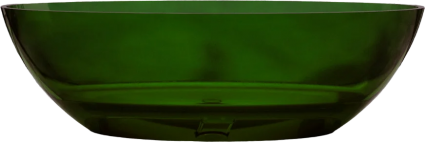 Ванна из полиэфирной смолы Abber Kristall AT9702 Emerald 180x85 см, отдельностоящая, овальная, с донным клапаном, зеленая