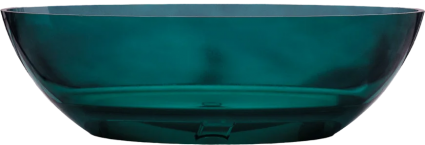 Ванна из полиэфирной смолы Abber Kristall AT9702 Aquamarin 180x85 см, отдельностоящая, овальная, с донным клапаном, голубая