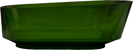 Ванна из полиэфирной смолы Abber Kristall AT9706 Emerald 170x80 см, отдельностоящая, овальная, с донным клапаном, зеленая