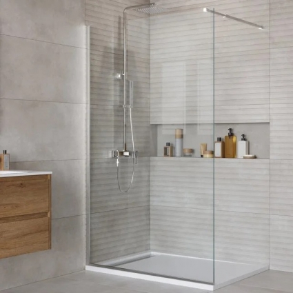 Душевая перегородка BelBagno Kraft 110 см, профиль хром