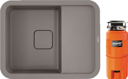 Комплект Мойка кухонная Omoikiri Tasogare 65 leningrad grey + Измельчитель Nagare slim 500