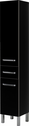 Шкаф-пенал Aquanet Сиена 35 L б/к напольный, черный