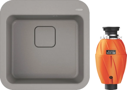 Комплект Мойка кухонная Omoikiri Tasogare 51 leningrad grey + Измельчитель Nagare 1000
