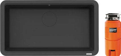 Комплект Мойка кухонная Omoikiri Tarento 83-GB графит + Измельчитель Nagare slim 500