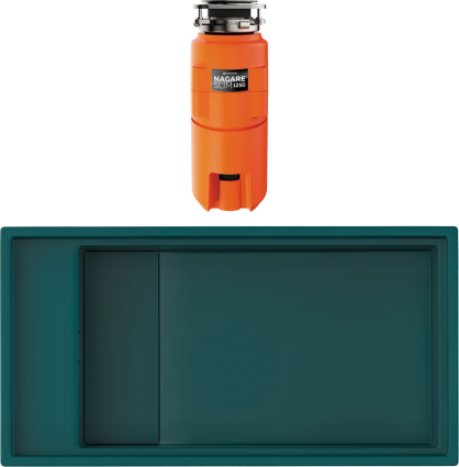 Комплект Мойка кухонная Omoikiri Kinaru 86-U/I-DO deep ocean + Измельчитель Nagare slim 1250