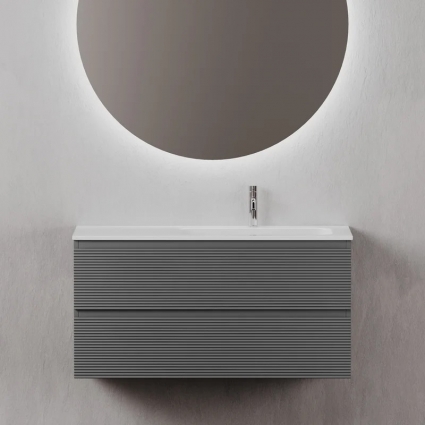 Тумба с раковиной Sancos Folk 100 R grey soft