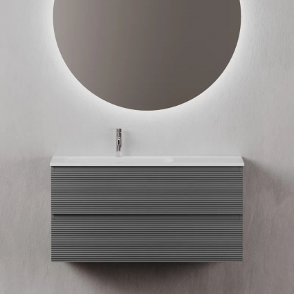 Тумба с раковиной Sancos Folk 100 L grey soft