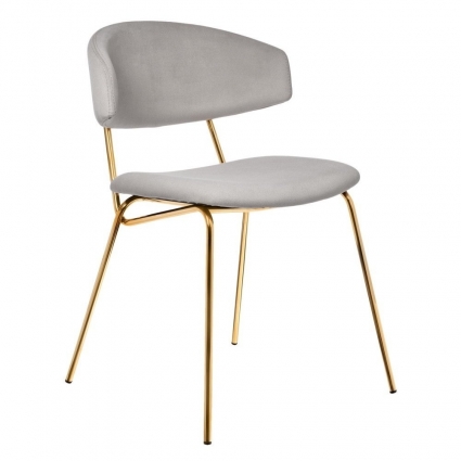 Стул bradexhome Elle серо-золотого цвета