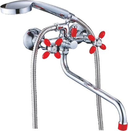Смеситель для ванны с душем Cron CN127 CN22127-6 красный