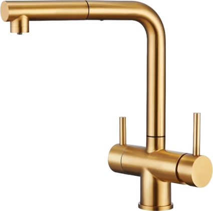Смеситель для кухни Emar Steel ЕСВ 7017 golden