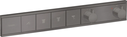 Термостатический смеситель Hansgrohe RainSelect 15382340 для душа, шлифованный черный хром
