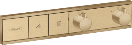 Термостатический смеситель Hansgrohe RainSelect 15380140 для душа, шлифованная бронза