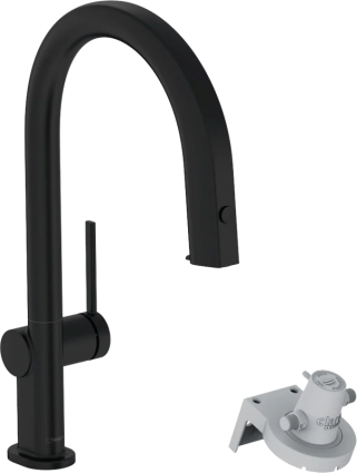 Смеситель для кухни Hansgrohe Aqittura M91 76803670 матовый черный