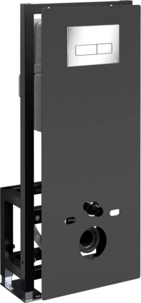 Система инсталляции для унитазов Wasserkraft Glan 66TLT.010.ME.BL.CH03 с кнопкой смыва хром