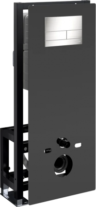 Система инсталляции для унитазов Wasserkraft Glan 66TLT.010.ME.BL.BN04 с кнопкой смыва никель