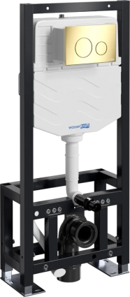 Система инсталляции для унитазов Wasserkraft Dill 61TLT.010.ME.PG02 с кнопкой смыва золото