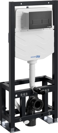 Система инсталляции для унитазов Wasserkraft Dill 61TLT.010.ME.MB03 с кнопкой смыва матовой черной