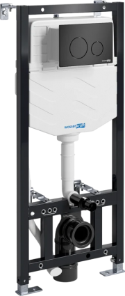 Система инсталляции для унитазов Wasserkraft Aller 10TLT.010.ME.MB02 с кнопкой смыва матовой черной