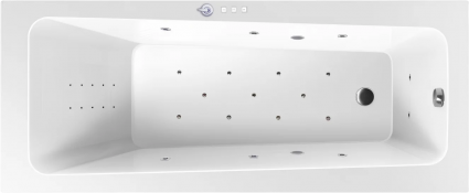 Акриловая ванна Excellent Ava Ultra Nano 170x70 см, с гидромассажем, с каркасом, со сливом-переливом