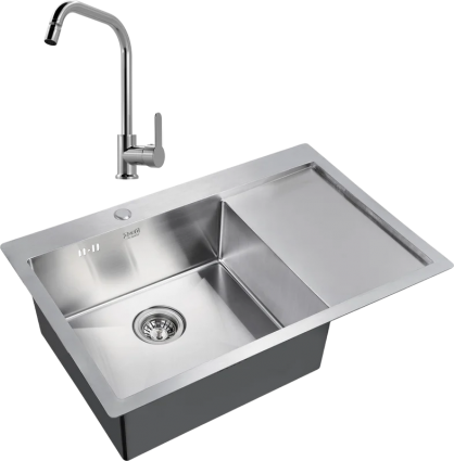 Комплект Мойка кухонная Zorg Inox R 7851 L + Смеситель MEGA City MG- ZRV104 хром