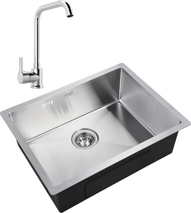Комплект Мойка кухонная Zorg Inox R 5844 + Смеситель MEGA Ege MG-PL10 хром
