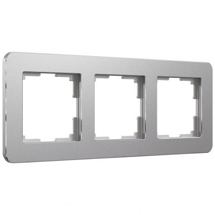 Рамка Werkel Platinum на 3 поста алюминий W0032606 4690389184475