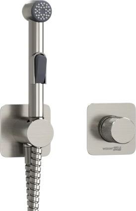 Гигиенический душ Wasserkraft Tauber A6451.275.100.092 со смесителем, С ВНУТРЕННЕЙ ЧАСТЬЮ, никель