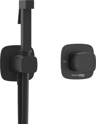 Гигиенический душ Wasserkraft Nuthe A9151.327.241.212 со смесителем, С ВНУТРЕННЕЙ ЧАСТЬЮ, черный