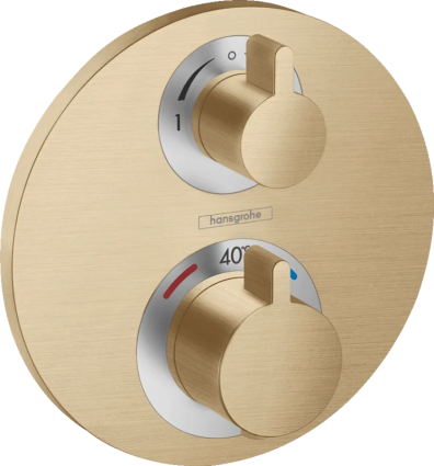 Термостатический смеситель встраиваемый Hansgrohe Ecostat S 15758140 для душа, шлифованная бронза