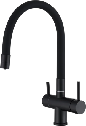 Смеситель для кухни Emar Steel ЕС - 3015 black