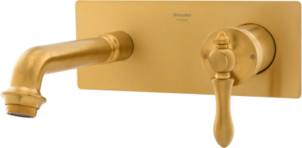 Смеситель для раковины Shouder Zigmond 0240207 матовое золото