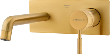 Смеситель для раковины Shouder Rogen 0250207 матовое золото